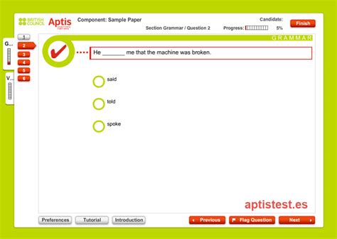 aptis test simulator|aptis ejercicios para practicar.